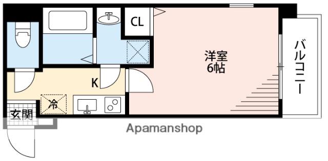 アイリス天神橋(1K/11階)の間取り写真