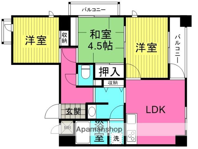 トータス西天満(3LDK/10階)の間取り写真