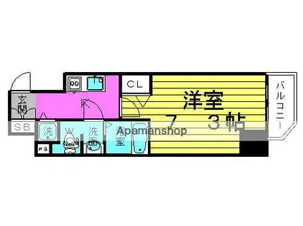 プレサンス梅田東ベータ(1K/5階)の間取り写真