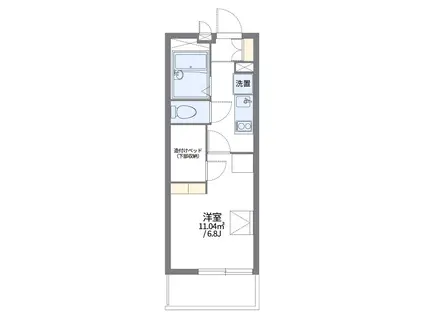 レオパレス若竹2(1K/3階)の間取り写真