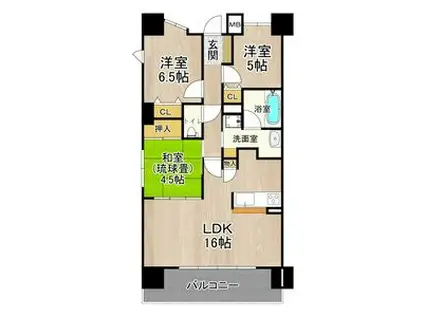 CITY SPIRE難波グレイス(3LDK/10階)の間取り写真