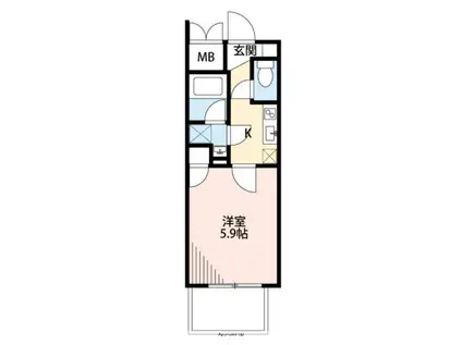 プリマヴェーラ南森町(1K/12階)の間取り写真