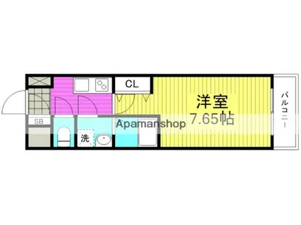 ES-GRANDE大阪福島 旧ETC福島(1K/2階)の間取り写真