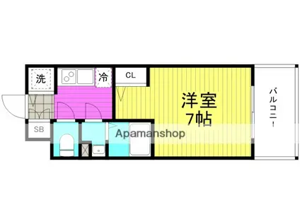 エスリード梅田グレイス(1K/11階)の間取り写真