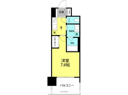 CUORE(1K/7階)の間取り写真