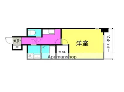 エスプレイス新大阪サウスゲート(1K/15階)の間取り写真