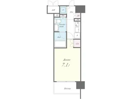 セイワパレス大阪城北(1K/7階)の間取り写真