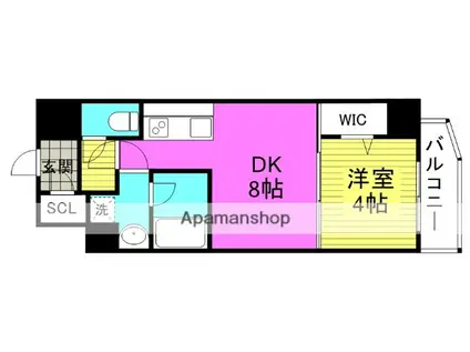 アーバネックス西天満(1LDK/11階)の間取り写真