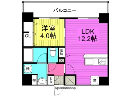 ベル・ステラ(1LDK/6階)の間取り写真