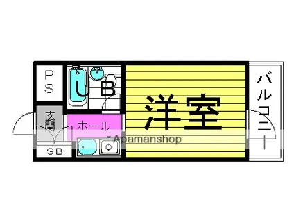 グルパ十三(ワンルーム/4階)の間取り写真