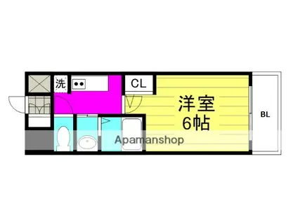 エステムコート新大阪XⅢニスタ(1K/8階)の間取り写真