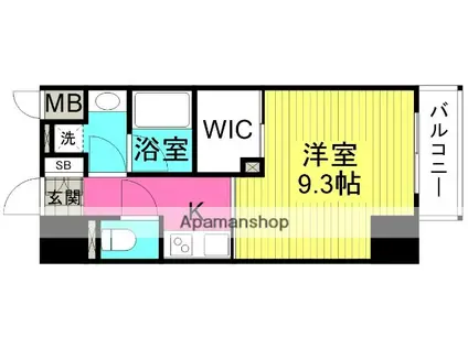 エステムコート新大阪10ザゲート(1K/2階)の間取り写真