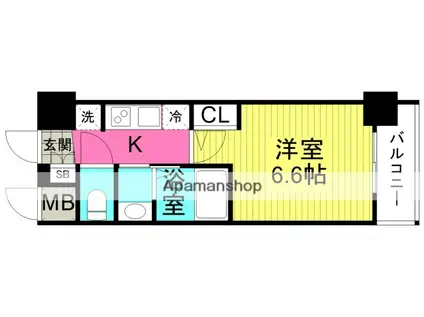 エステムコート新大阪ⅩⅣアイシー(1K/13階)の間取り写真