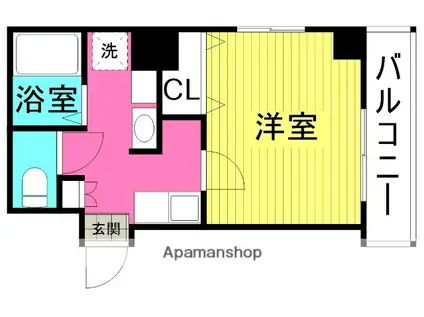 みおつくし堂島(1K/3階)の間取り写真