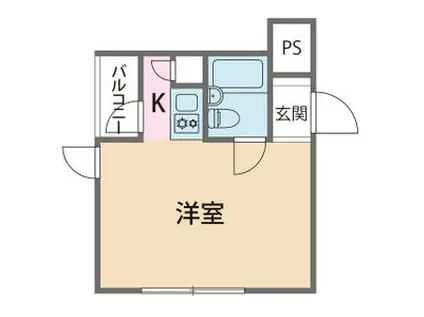 バトンルージュ(ワンルーム/1階)の間取り写真