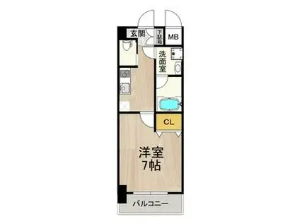 アリビオ江坂垂水町(1K/8階)の間取り写真