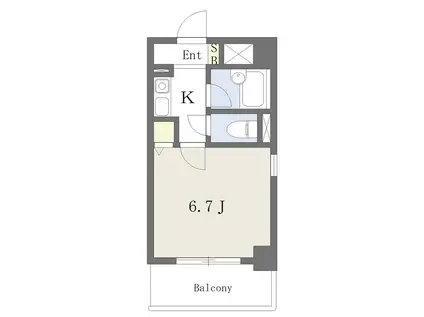 サンイースト江坂(1K/4階)の間取り写真