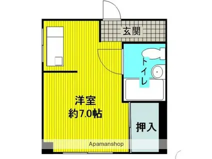 姫野マンション(ワンルーム/2階)の間取り写真