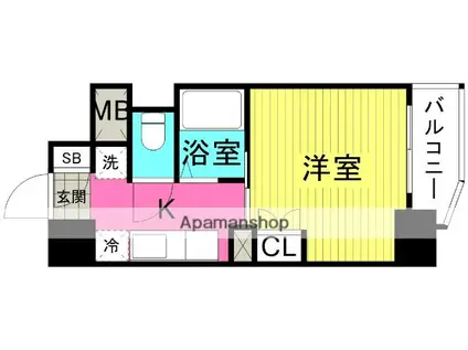 ル・パルトネール梅田北(1K/5階)の間取り写真