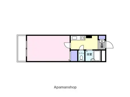 プルス野中南(1K/1階)の間取り写真