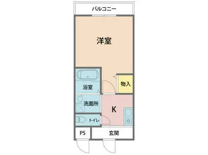 嵜本レジデンス福島(1K/5階)の間取り写真