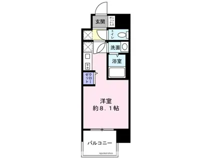 セレニテ十三ミラク(ワンルーム/10階)の間取り写真