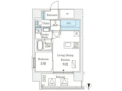 エル・セレーノ新大阪北(1LDK/9階)の間取り写真