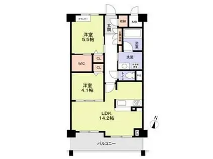 アンビエラ桃山台(2LDK/5階)の間取り写真