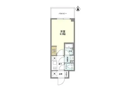 リヴェント難波ウエスト(1K/10階)の間取り写真