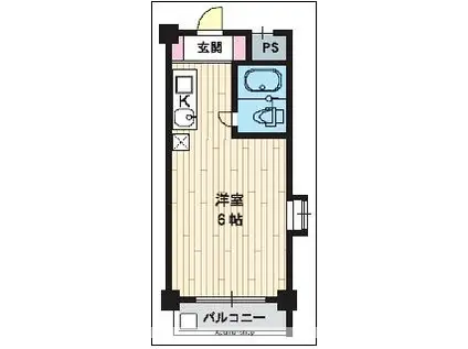 メゾンドサンセール(ワンルーム/2階)の間取り写真