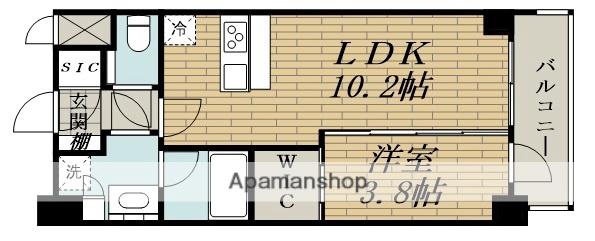 スプランディッド江坂Ⅲ(1LDK/6階)の間取り写真