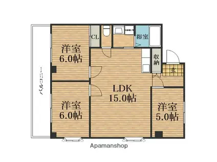 アベニュー沢瀉(3LDK/7階)の間取り写真