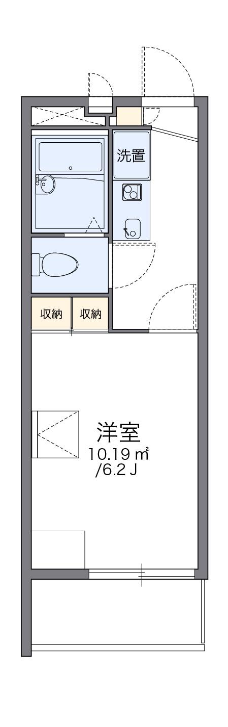 レオパレスアルバ1(1K/2階)の間取り写真