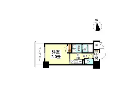 CASA・京橋(1K/8階)の間取り写真