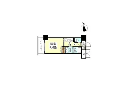 CASA・京橋(1K/5階)の間取り写真