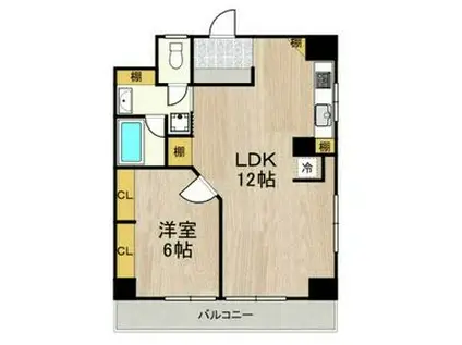 アルカディア イン(1LDK/2階)の間取り写真