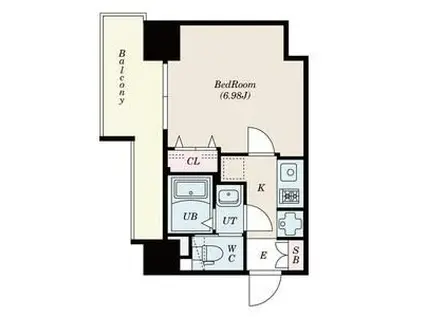 QUINTET JOTONOE(1K/4階)の間取り写真