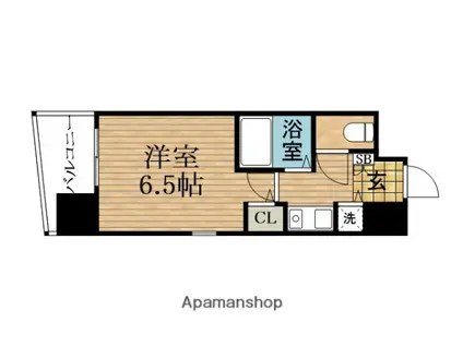 プレサンス内本町(1K/11階)の間取り写真