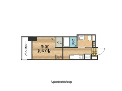 エステムプラザ大手前エヴァース(1K/5階)の間取り写真