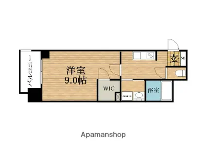 プレサンス堺筋本町駅前(1K/13階)の間取り写真
