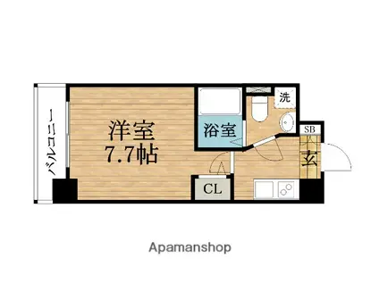 SERENITE本町エコート(1K/11階)の間取り写真