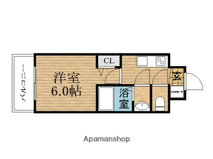ドルチェヴィータ北浜(1K/8階)の間取り写真