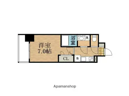 S-RESIDENCE堺筋本町DEUX(1K/3階)の間取り写真