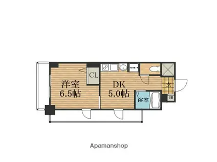 フェニックス日本橋高津(1DK/3階)の間取り写真
