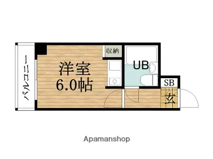 グラシア松屋町(1K/4階)の間取り写真