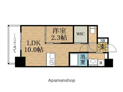 コンフォリア・リブ北浜平野町(1LDK/5階)の間取り写真