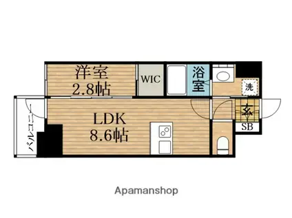 コンフォリア・リブ北浜平野町(1LDK/4階)の間取り写真