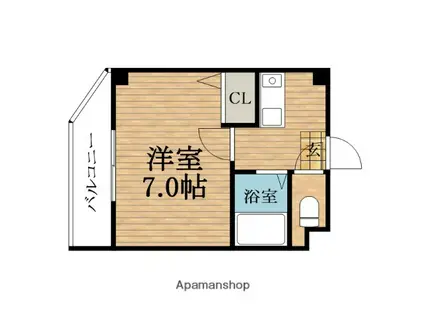 ドムール緑橋(1K/2階)の間取り写真
