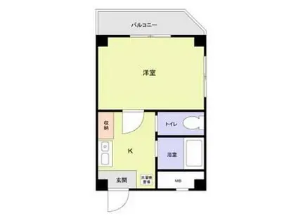 ええハウス(1K/2階)の間取り写真