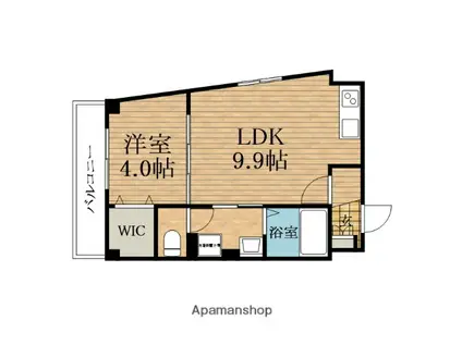 アルカンシェルコート緑橋(1LDK/2階)の間取り写真
